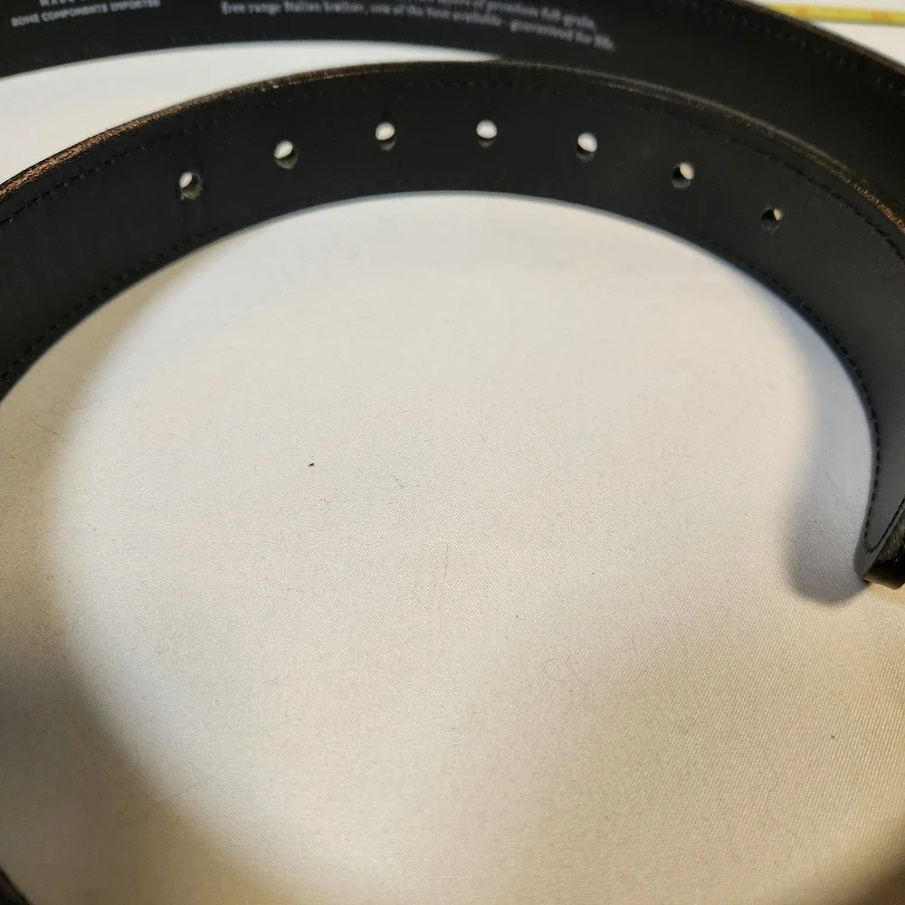 Duluth Trading Co. Belt Mens 44 Black Genuine Leather Lifetime Work